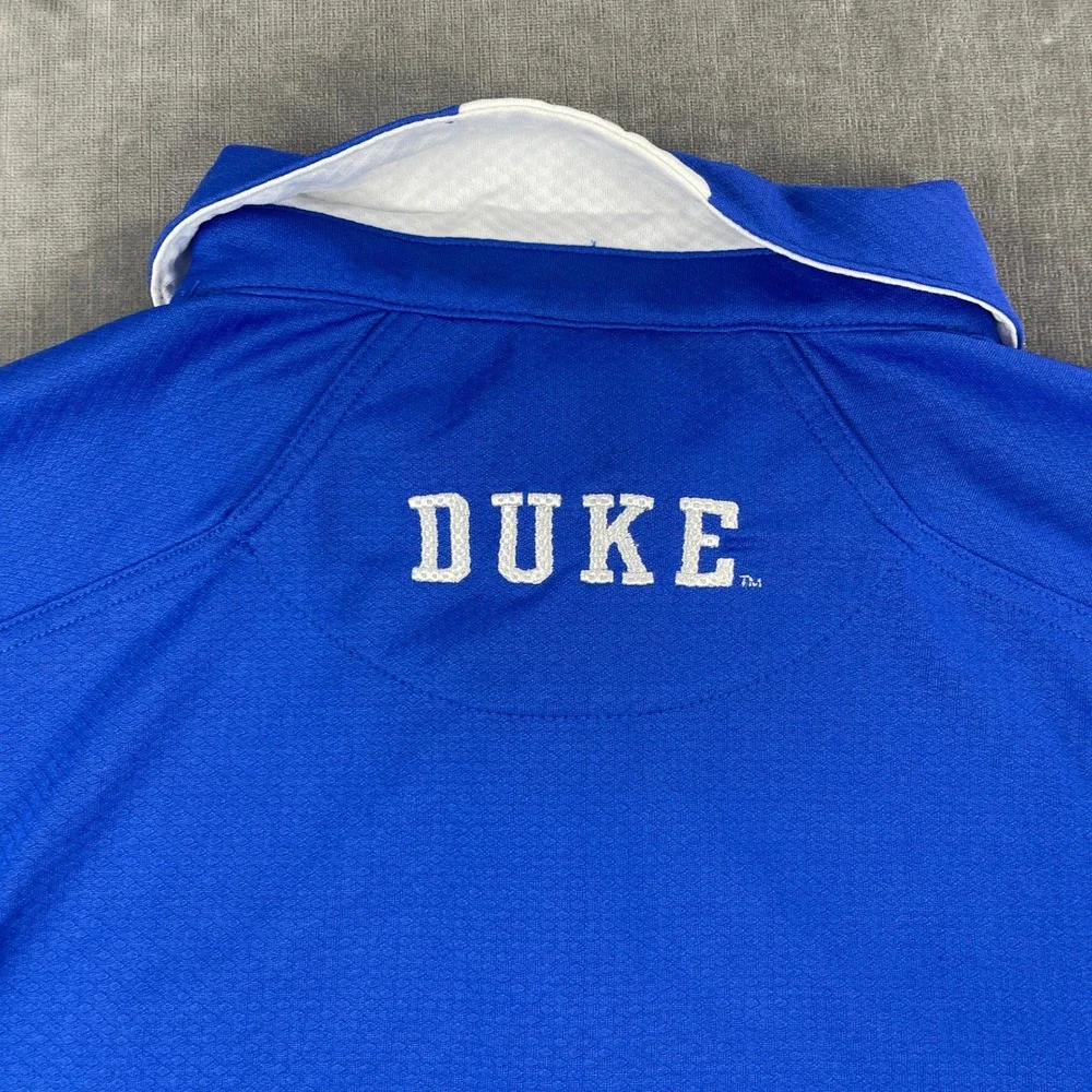 Vintage Duke Blue Devils Nike Men XL Royal Blue Polo Shirt Nike Fit Dry Perf